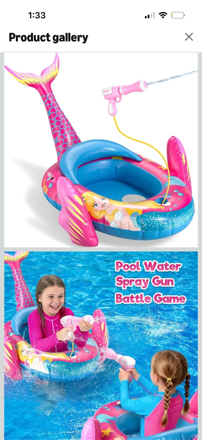 Fun Swimming Float Pool Water Spray Gun - photo 3