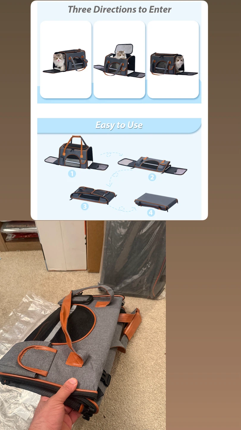 Premium Soft Cat Carrier bag - photo 5