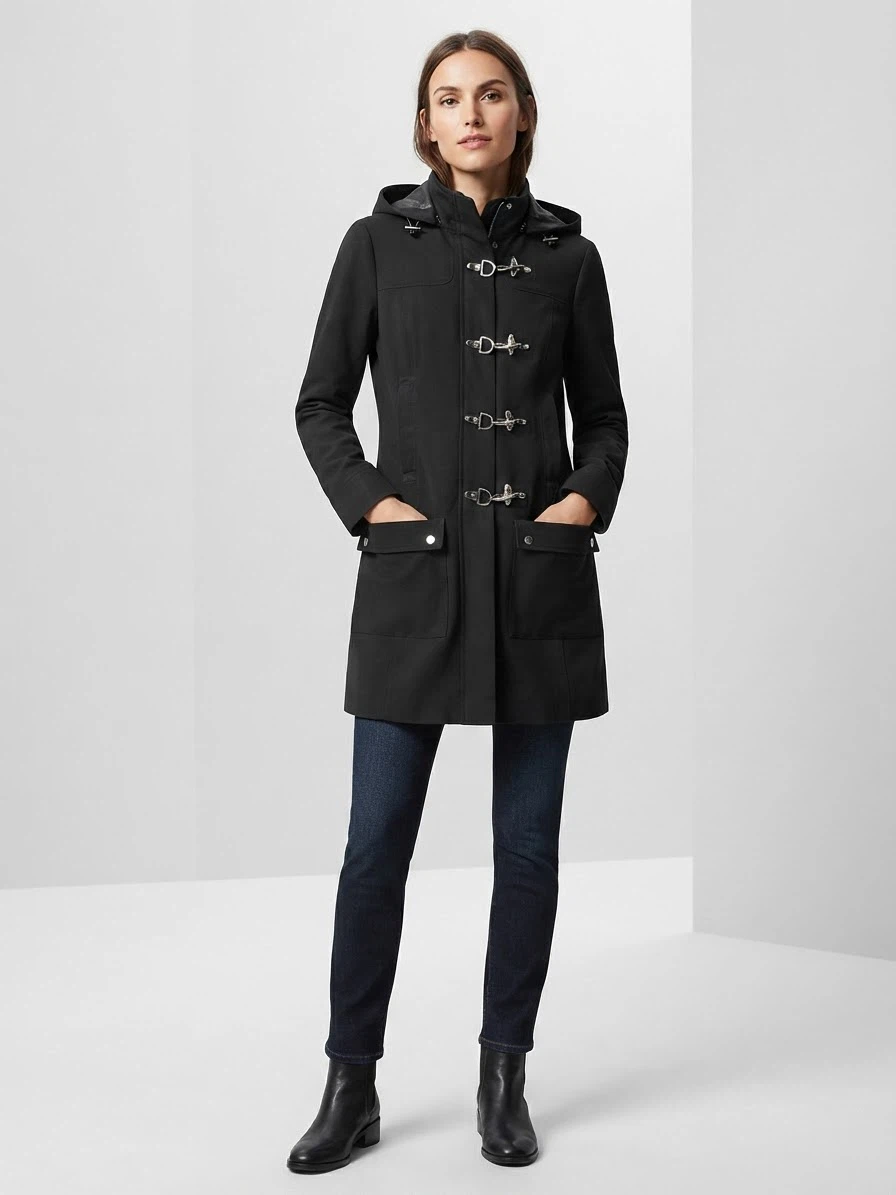 Roots Canada Black Duffle Coat