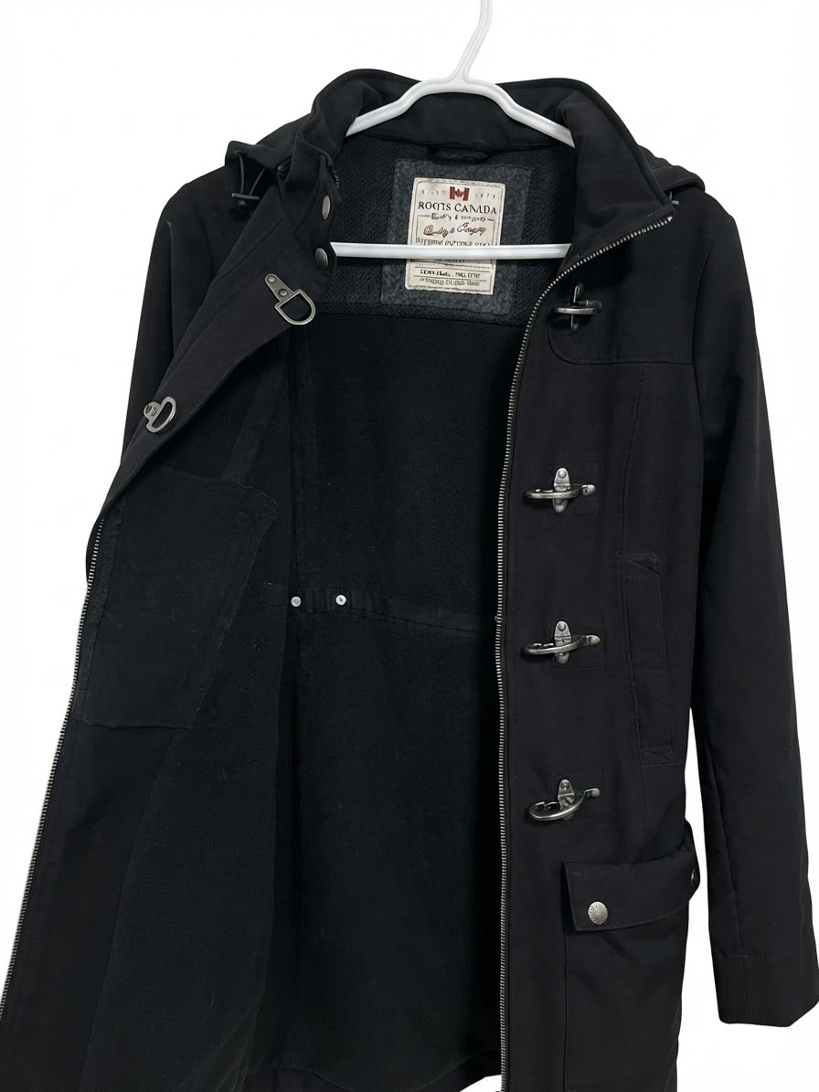Roots Canada Black Duffle Coat - photo 3