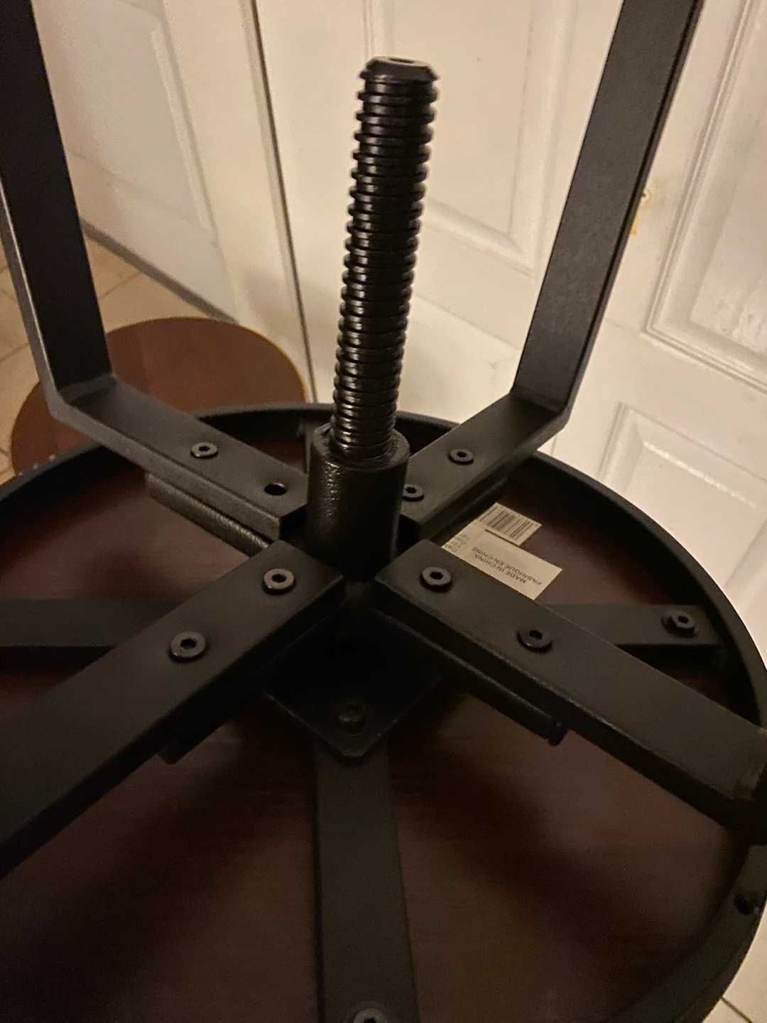Set of Two Adjustable Industrial Bar Stools - photo 3