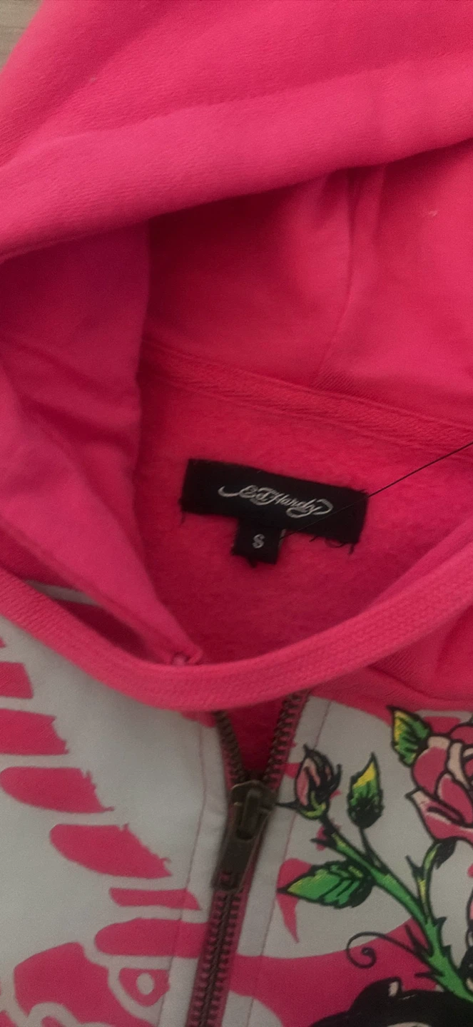 Ed Hardy Pink Zip-Up Hoodie - photo 3