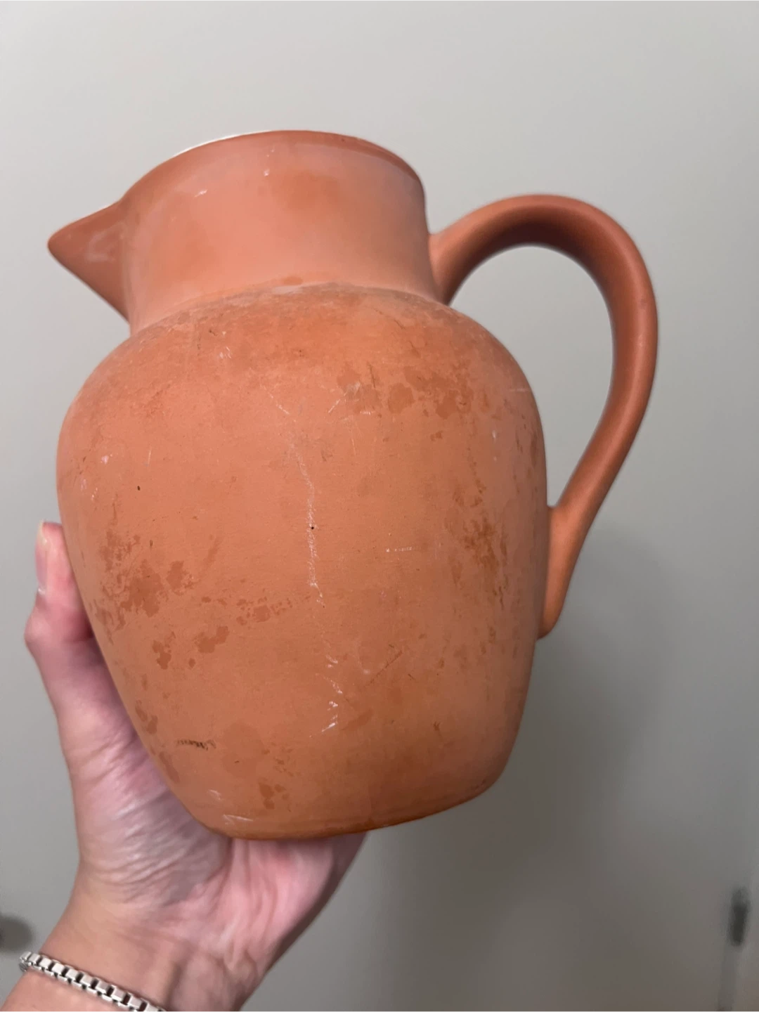 Terracotta Pitcher with Glazed Interior - photo 5