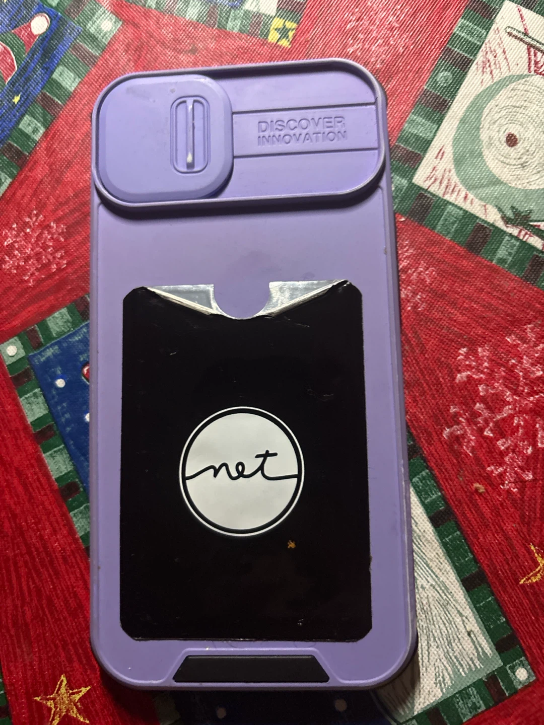 Purple Phone Case with Card Holder