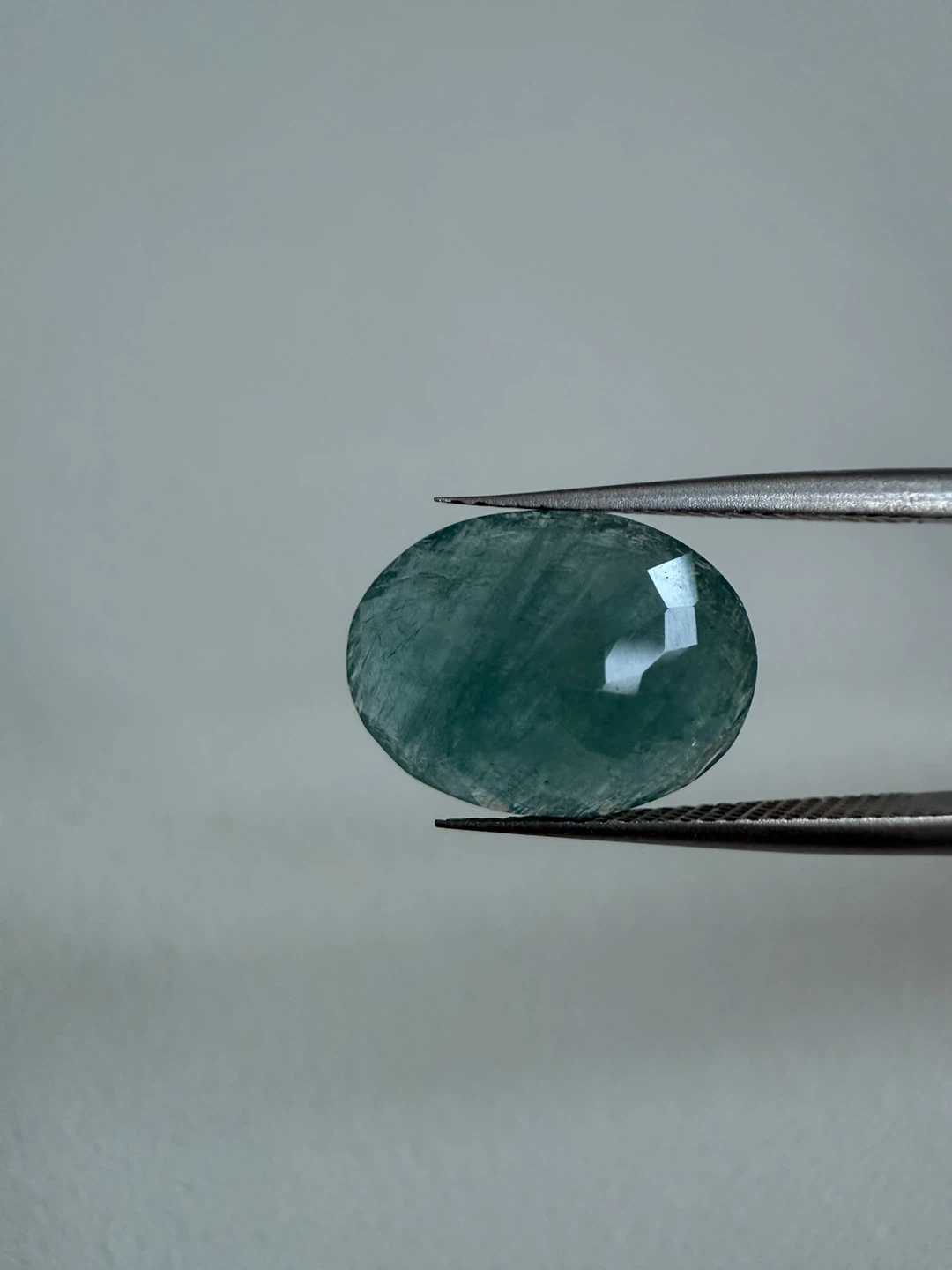 Rare Blue-Green Grandidierite Gemstone | Natural Oval Cabochon - photo 3
