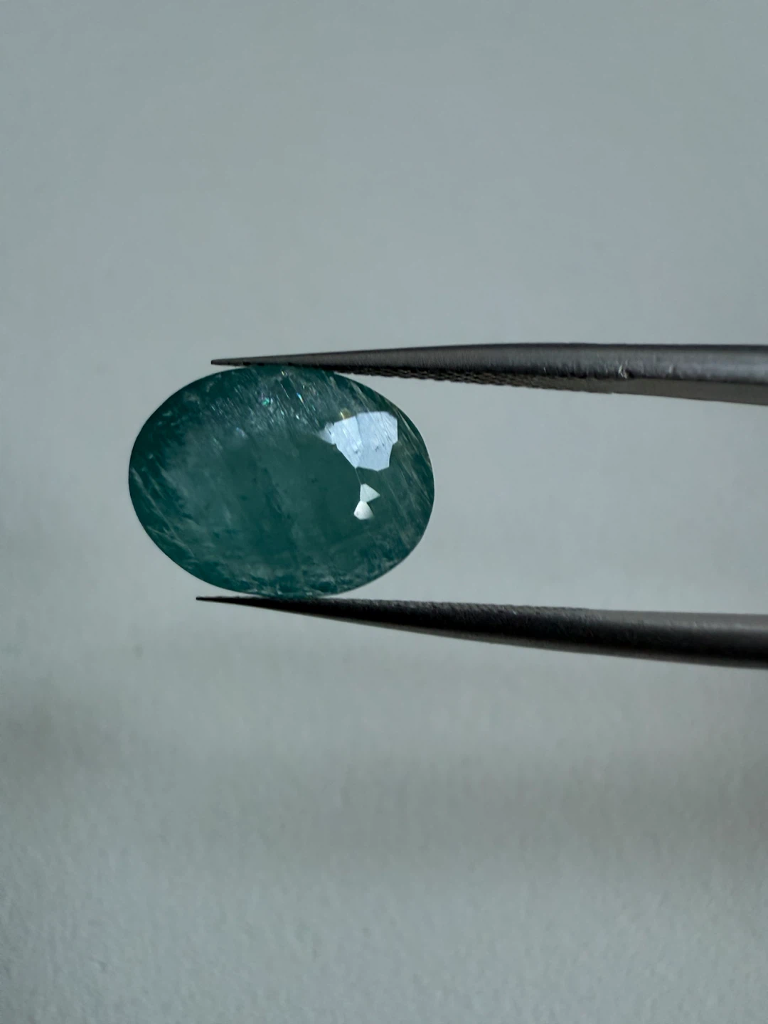 Rare Blue-Green Grandidierite Gemstone | Natural Oval Cabochon