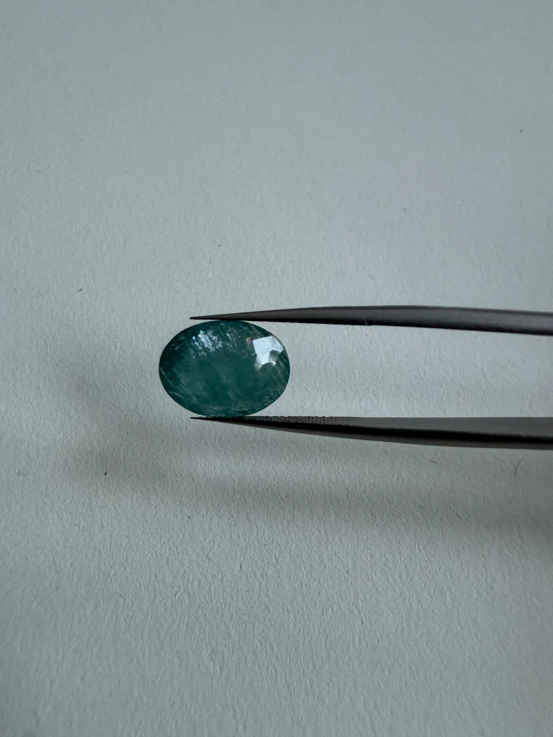 Rare Blue-Green Grandidierite Gemstone | Natural Oval Cabochon - photo 2