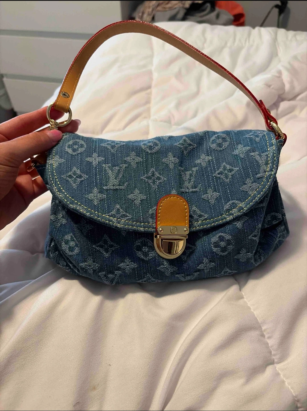 Louis Vuitton Speedy Mini Denim Bag