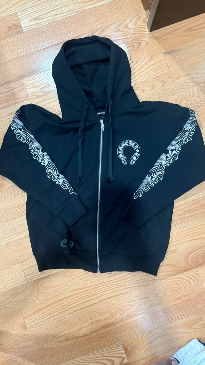 Chrome Hearts Black Zip-Up Hoodie
