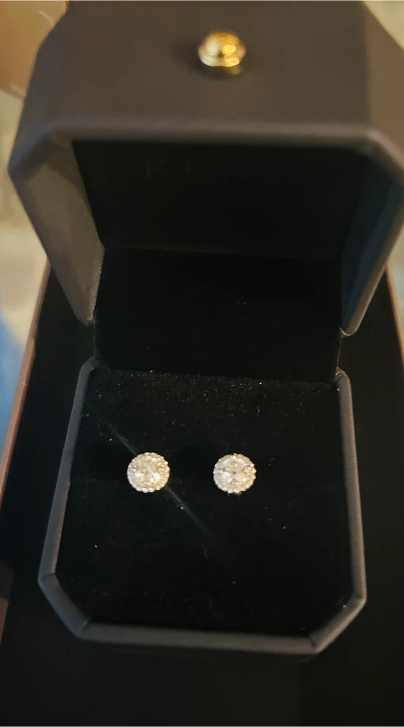 Brand New:-KJL Halo Stud Earrings
