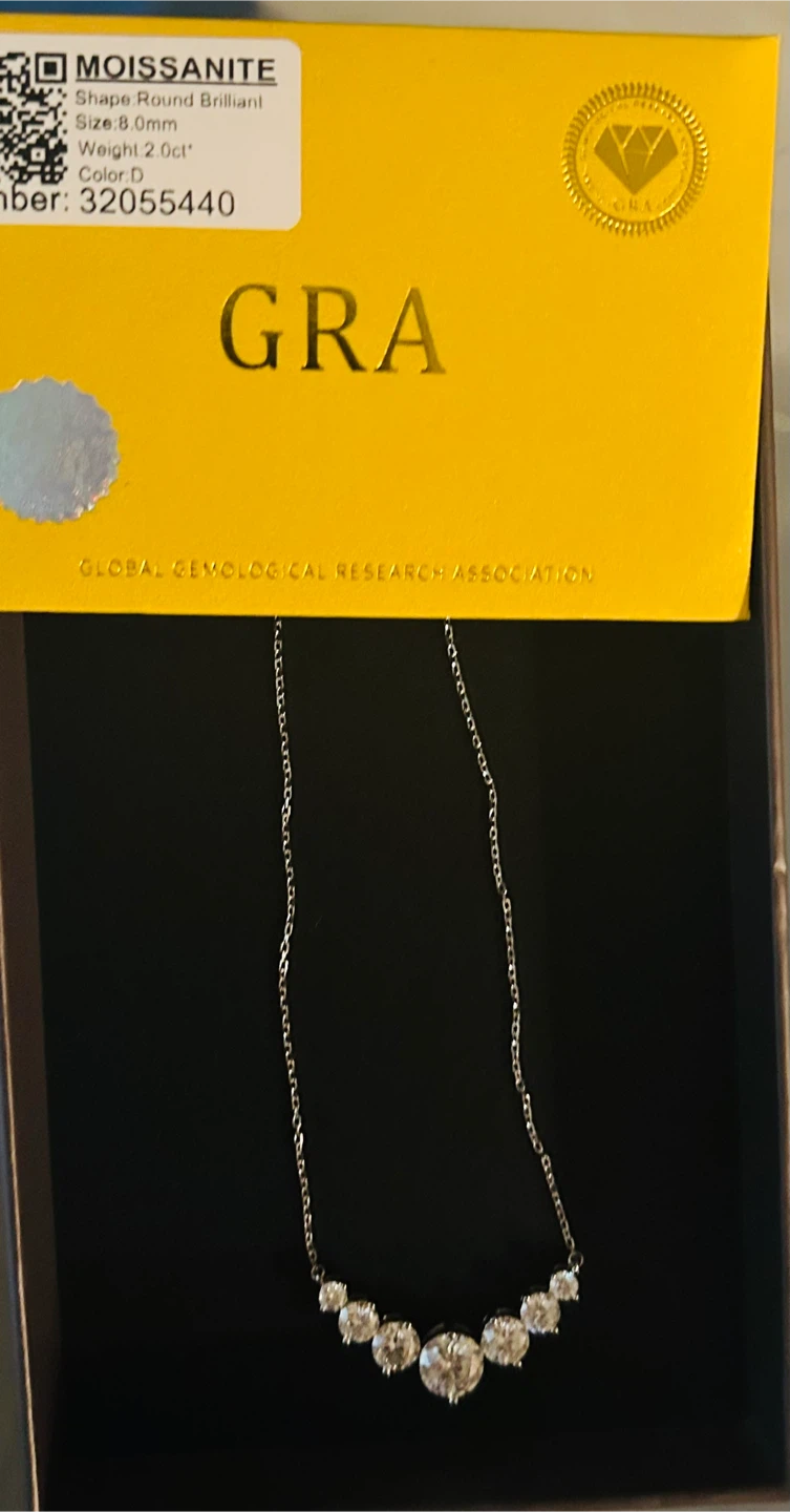 Brand New:-GRA Moissanite Necklace