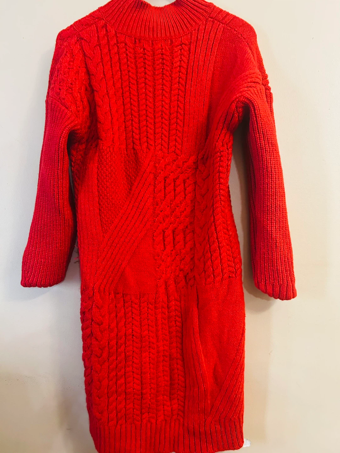 Old Navy Red Cable Knit Sweater Dress - photo 2