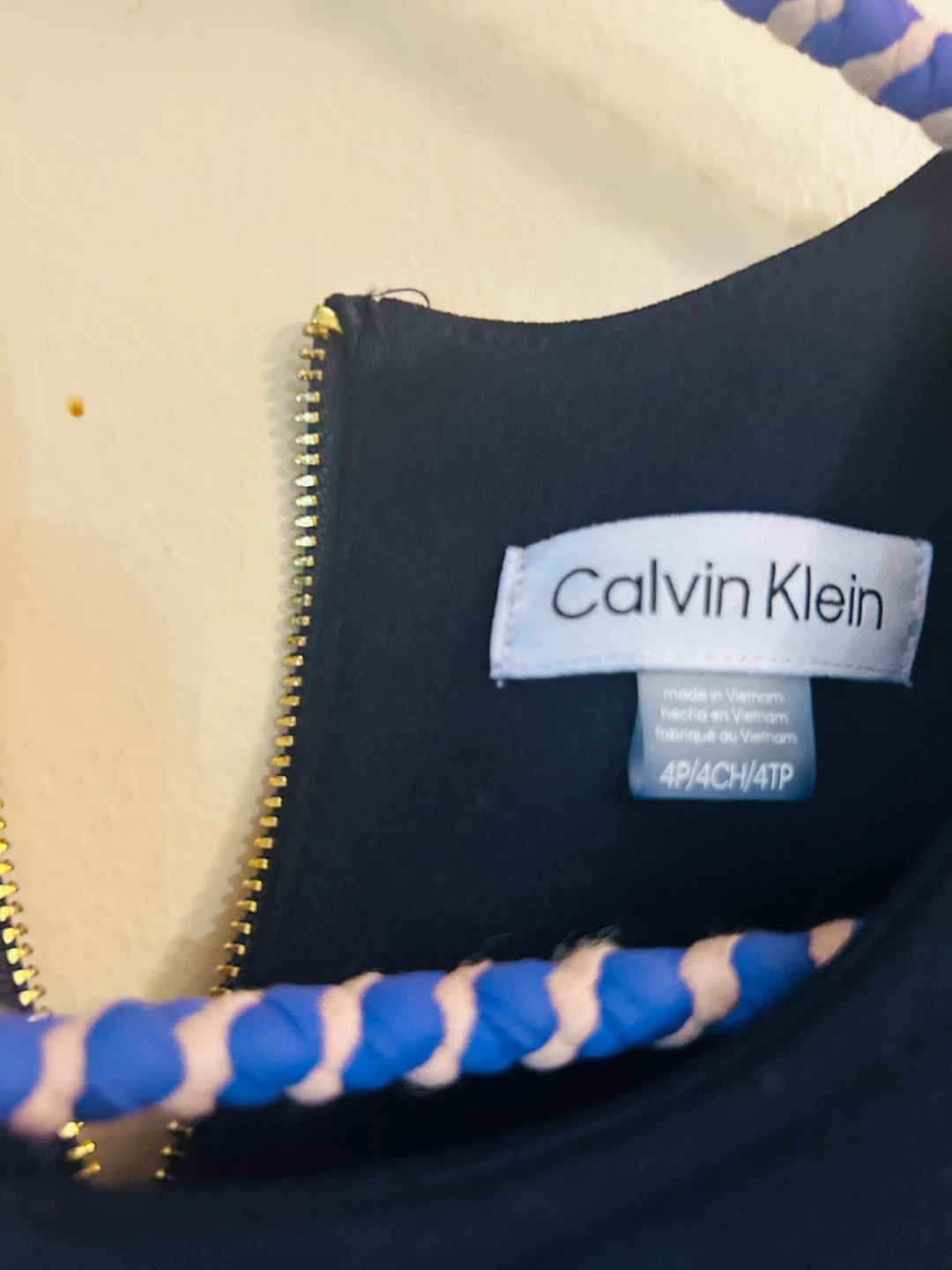 Calvin Klein Navy Dress Size 4P - photo 2