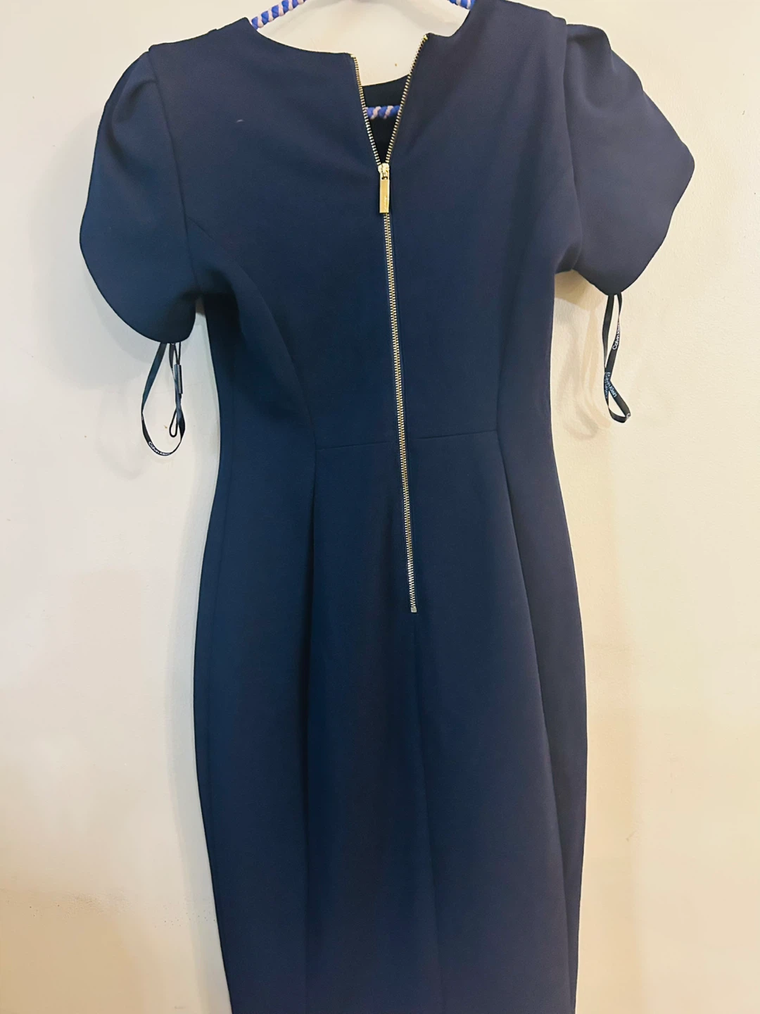 Calvin Klein Navy Dress Size 4P - photo 4