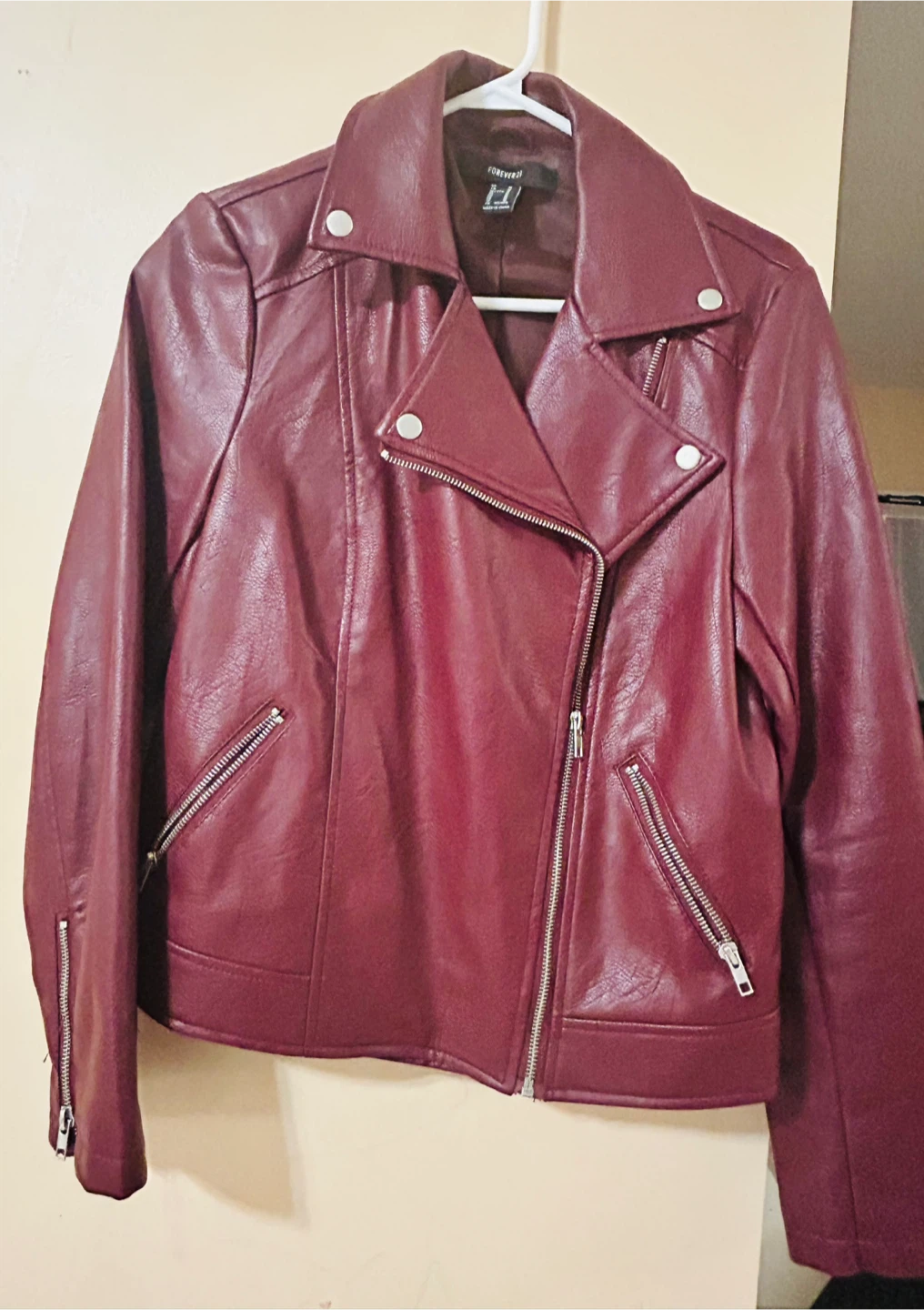 Two Forever 21 Faux Leather Moto Jackets - photo 3