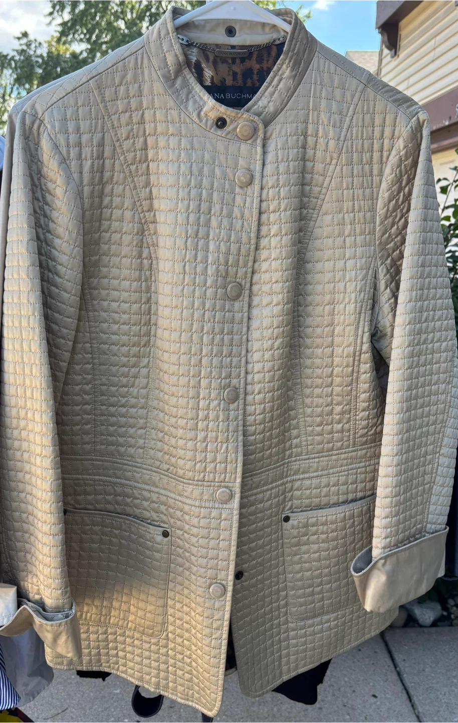 Dana Buchman Quilted Tan Jacket