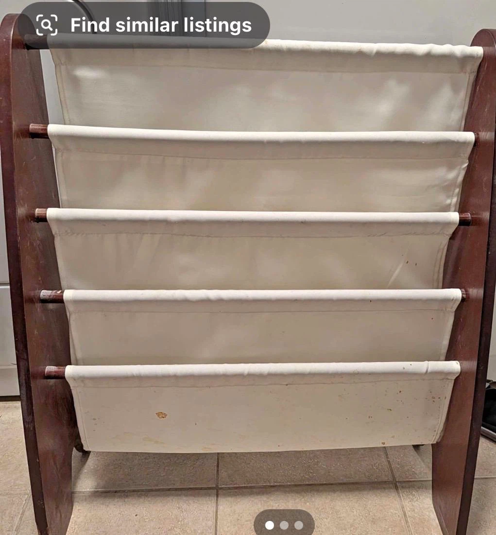 Kids Wooden Book Sling Display Rack