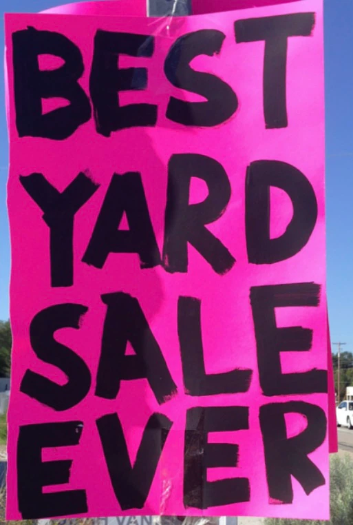 Yard Sale Sunday September 6th 9-3pm 1123 Broadview