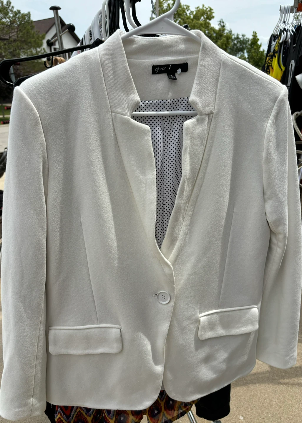 Gibson White Blazer Size Large
