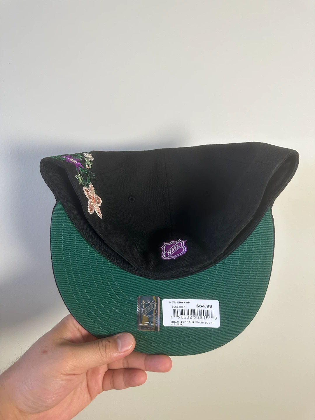 New Era Los Angeles Kings Floral Embroidered Fitted Hat Size 8 - photo 3