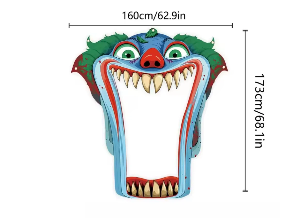 Halloween Monster Door Decoration Giant Scary Mouth - photo 2