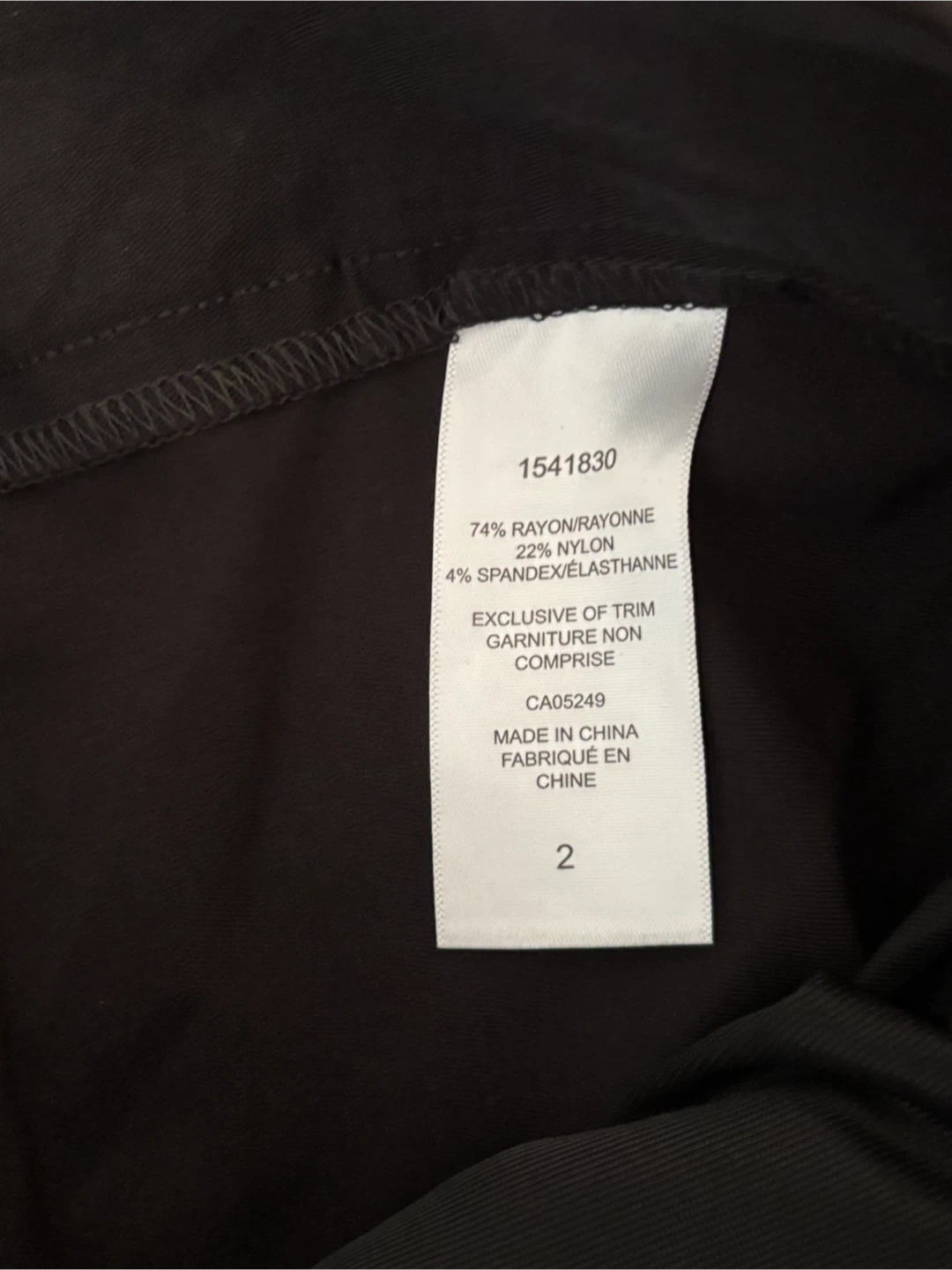 S.C.&CO. Tummy Control Trousers - Black, Size 2 - photo 3