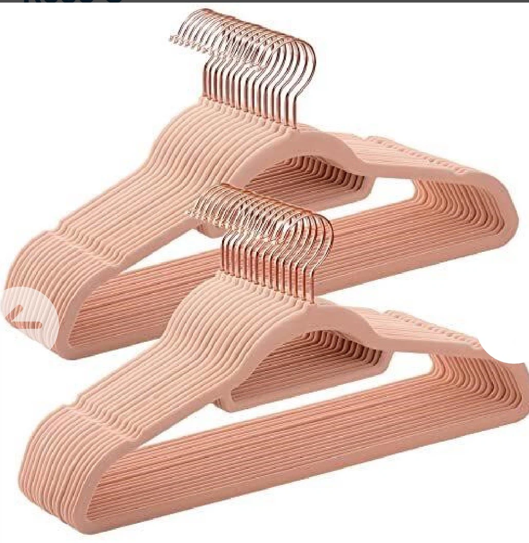 Pack of 30 SONGMICS Pink Velvet Non-Slip Clothes Hangers(