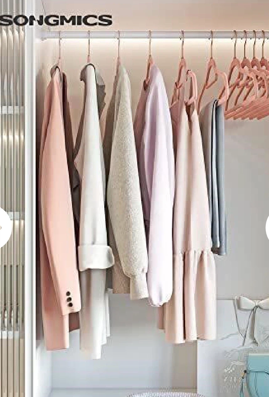 Pack of 30 SONGMICS Pink Velvet Non-Slip Clothes Hangers( - photo 2