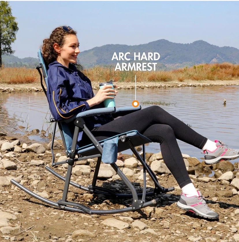 Portal Oversized Folding Camping Rocking Chair - photo 5
