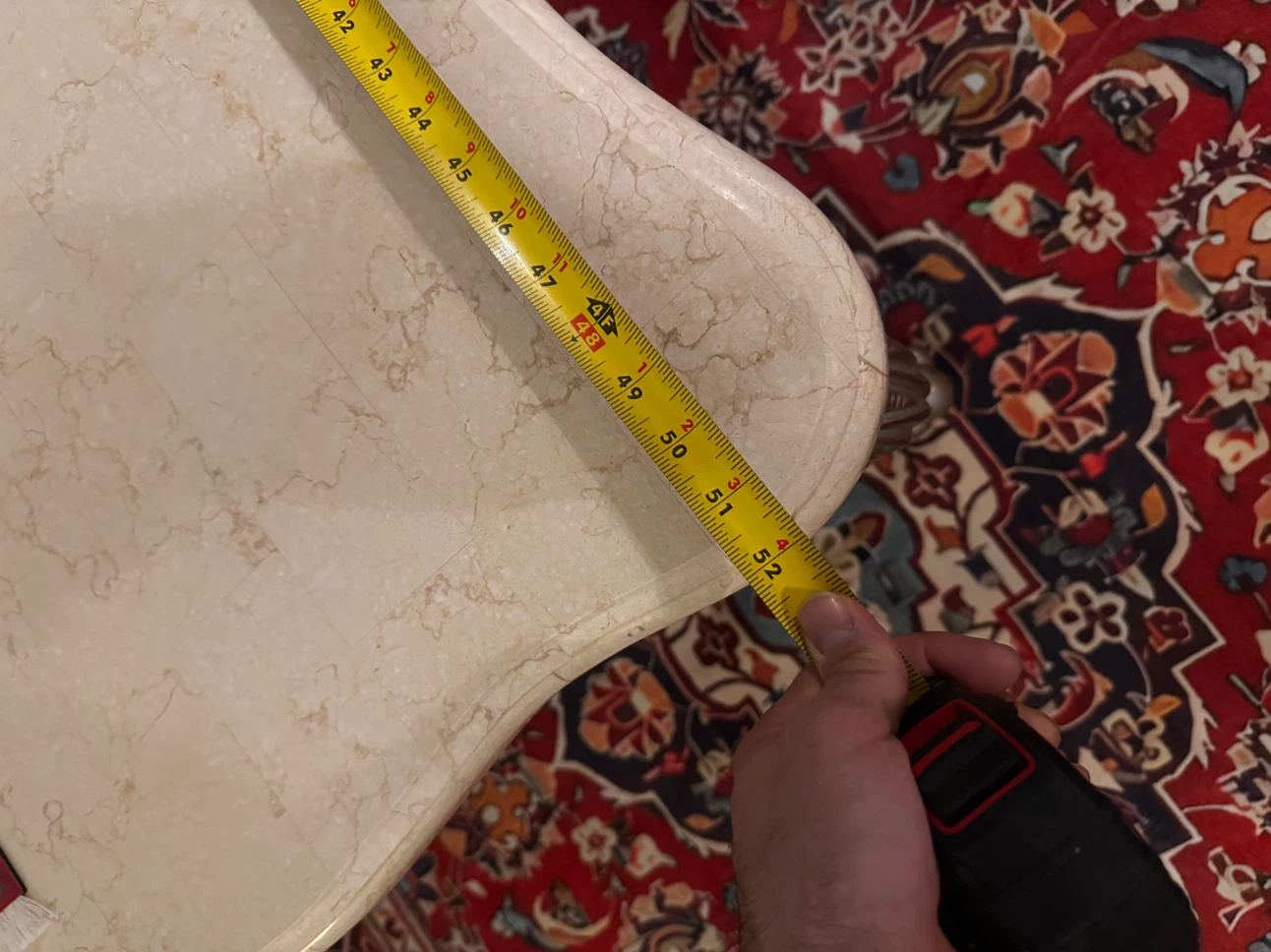 Ornate marble top coffee table - photo 2