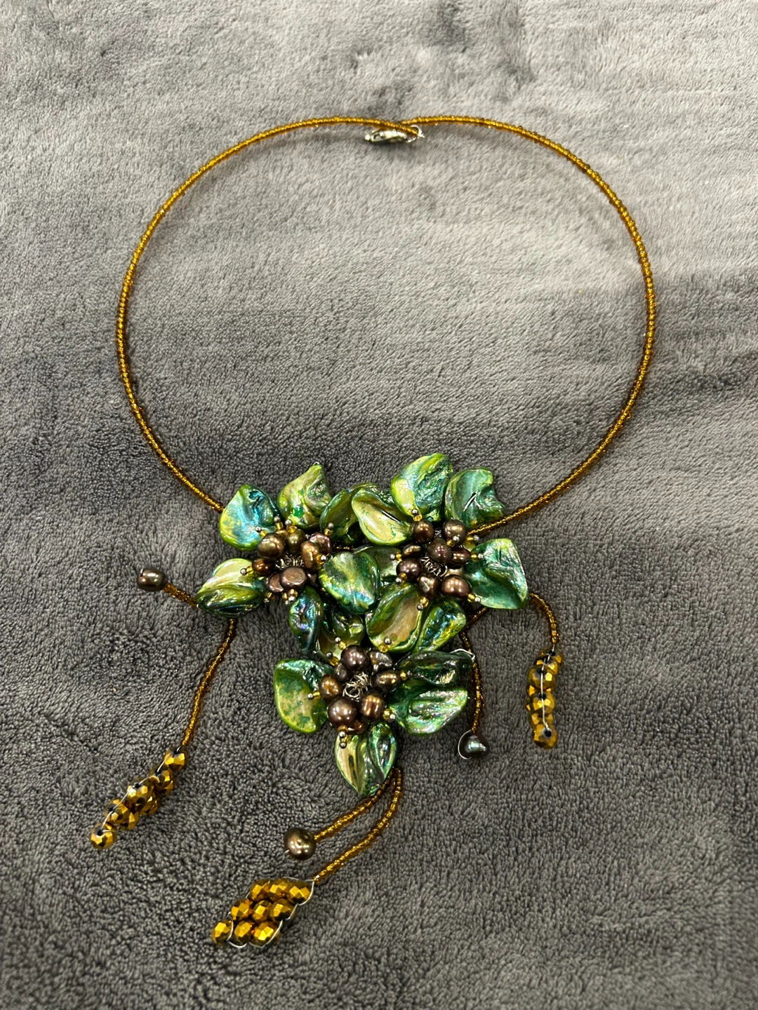 Green mother of pearl  and Pearl Accents