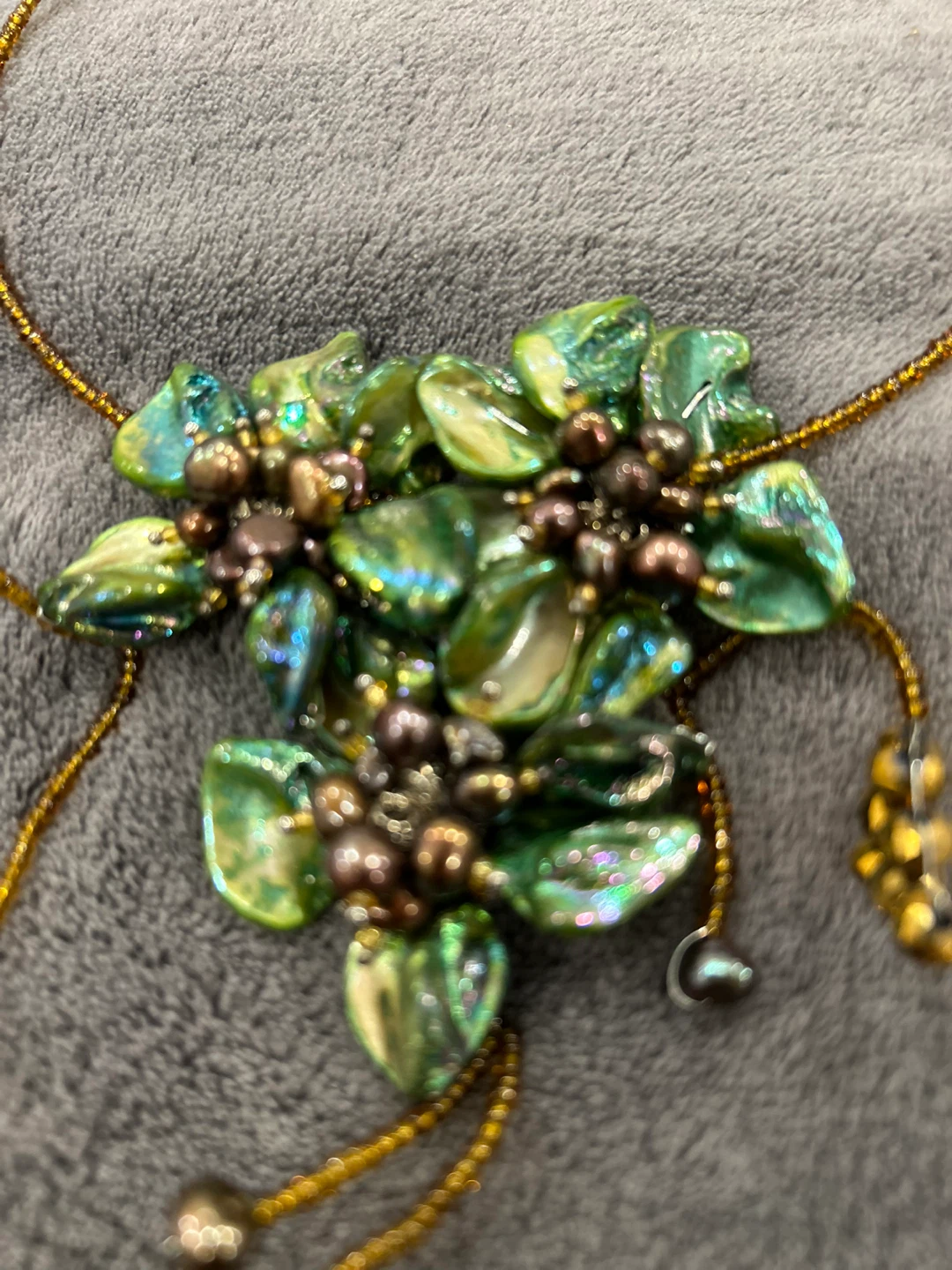Green mother of pearl  and Pearl Accents - photo 2