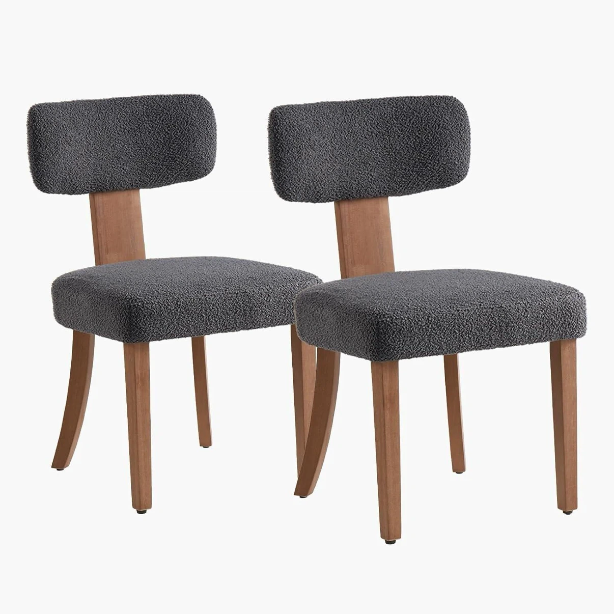 Set of 2 Dark Grey Dining Chairs