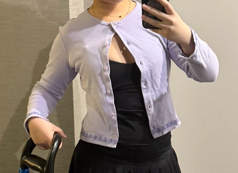 vintage purple cardigan