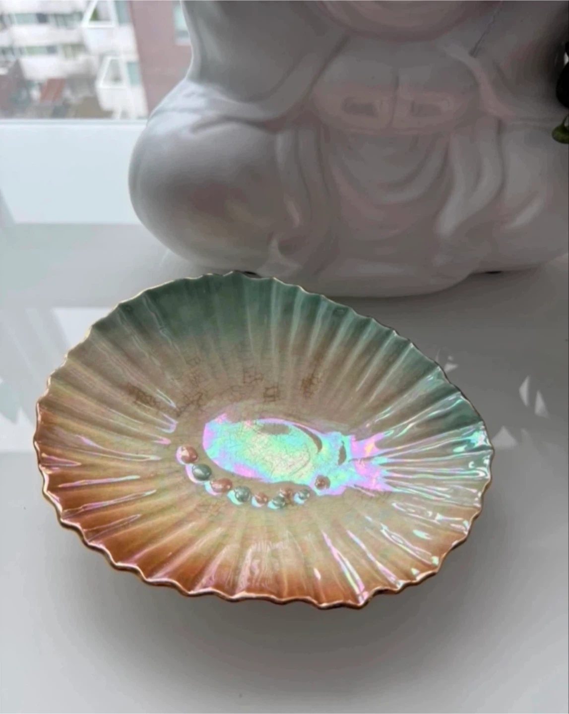 Vintage Royal Winton lustreware shell trinket dish
