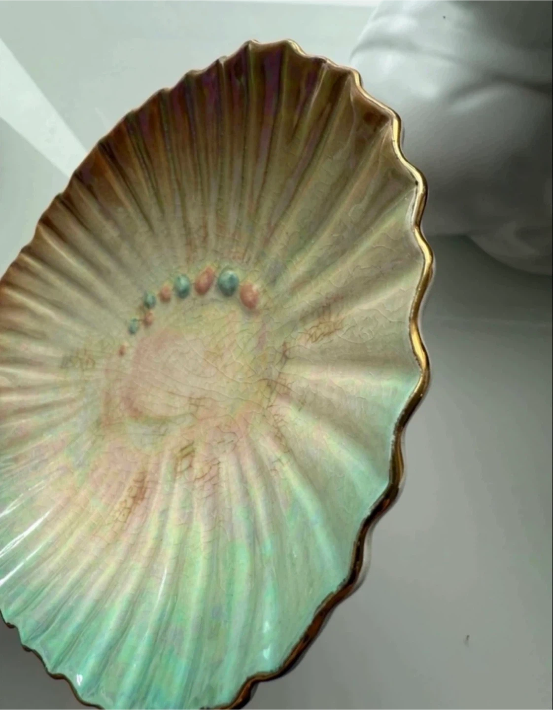 Vintage Royal Winton lustreware shell trinket dish - photo 2