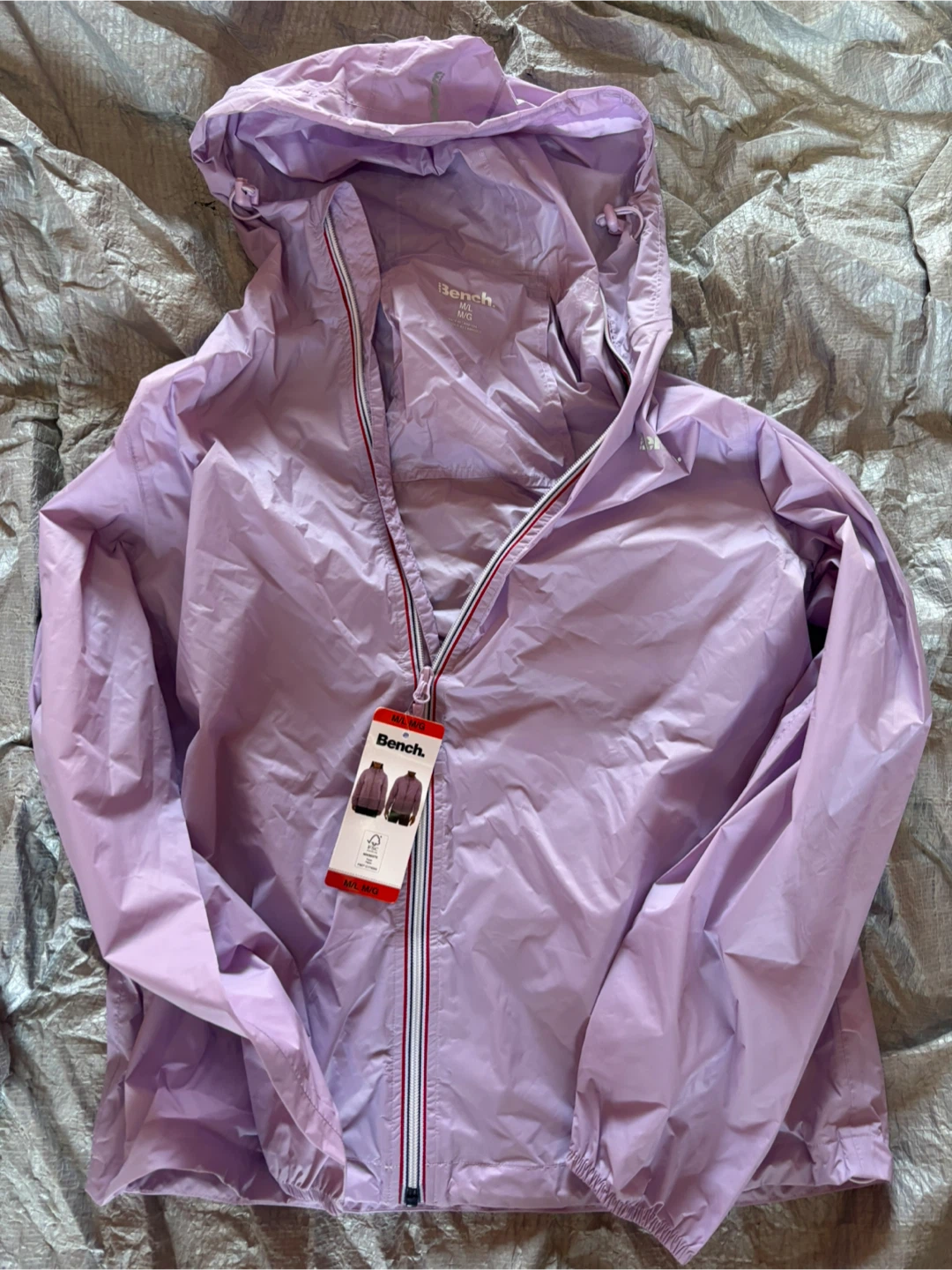Bench. Lilac Lightweight Hooded Jacket M/L
