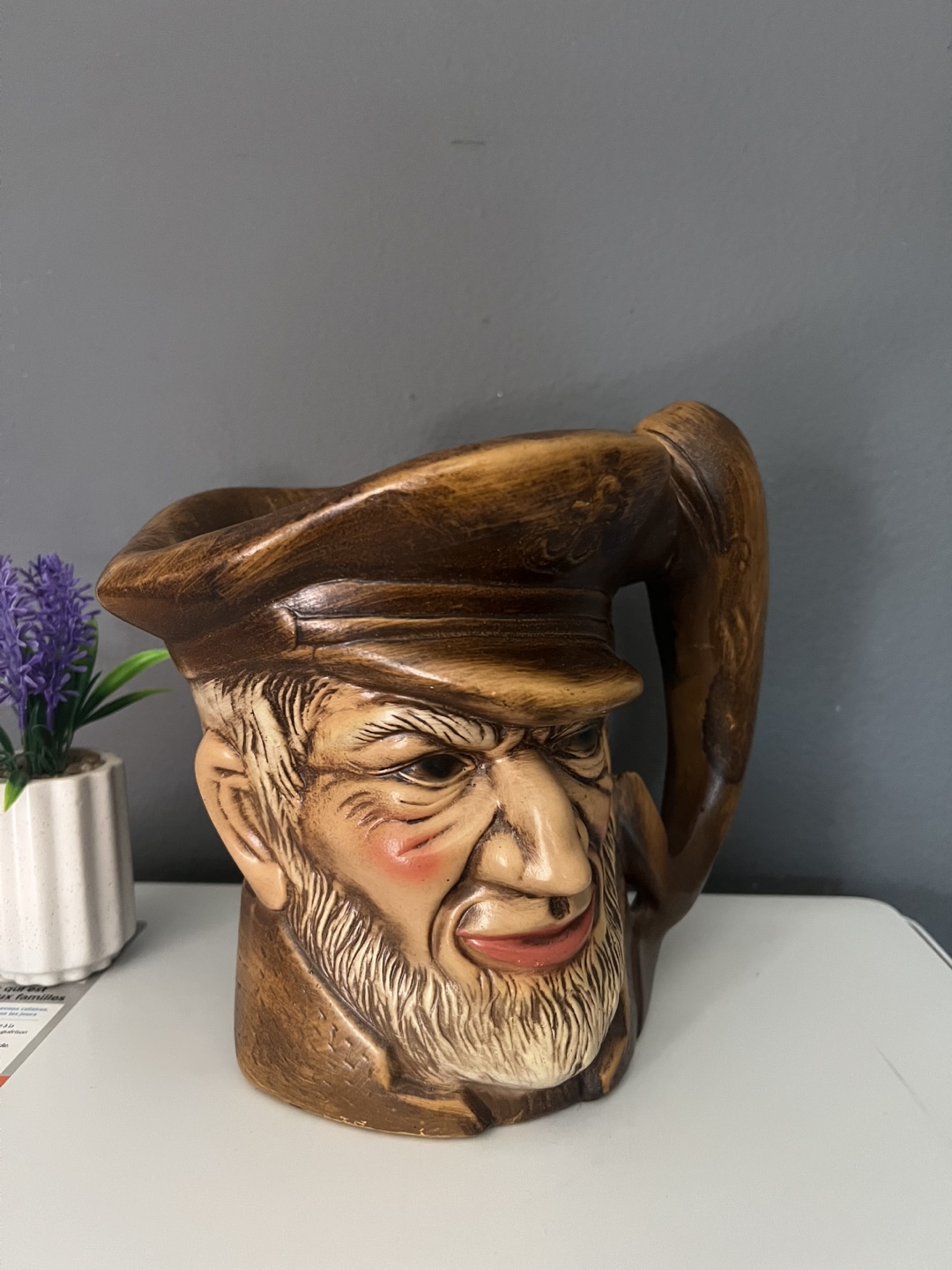Vintage Ceramic Face Mug - photo 2