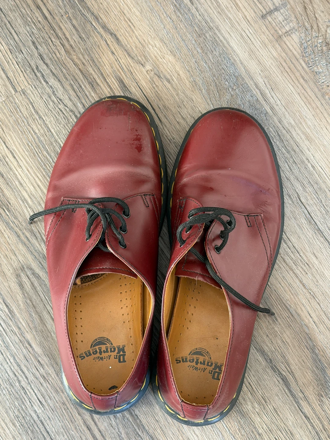 Dr. Martens 1461 Red Leather Oxford Shoes - photo 3