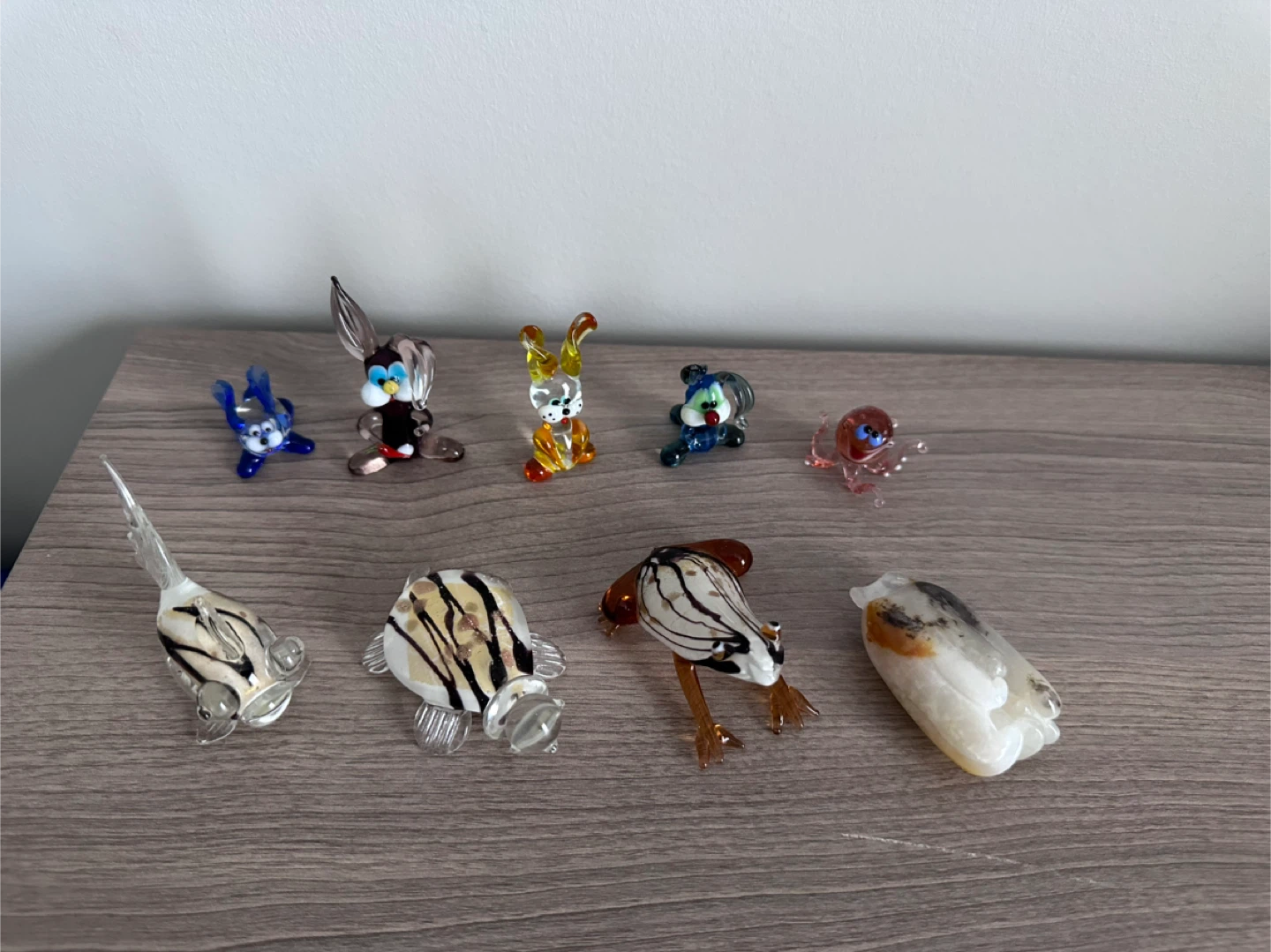 Set of 9 Glass decorative Animal Figurines - photo 2