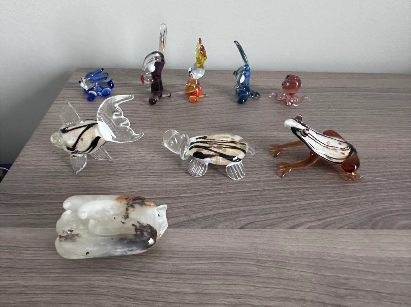 Set of 9 Glass decorative Animal Figurines - photo 4