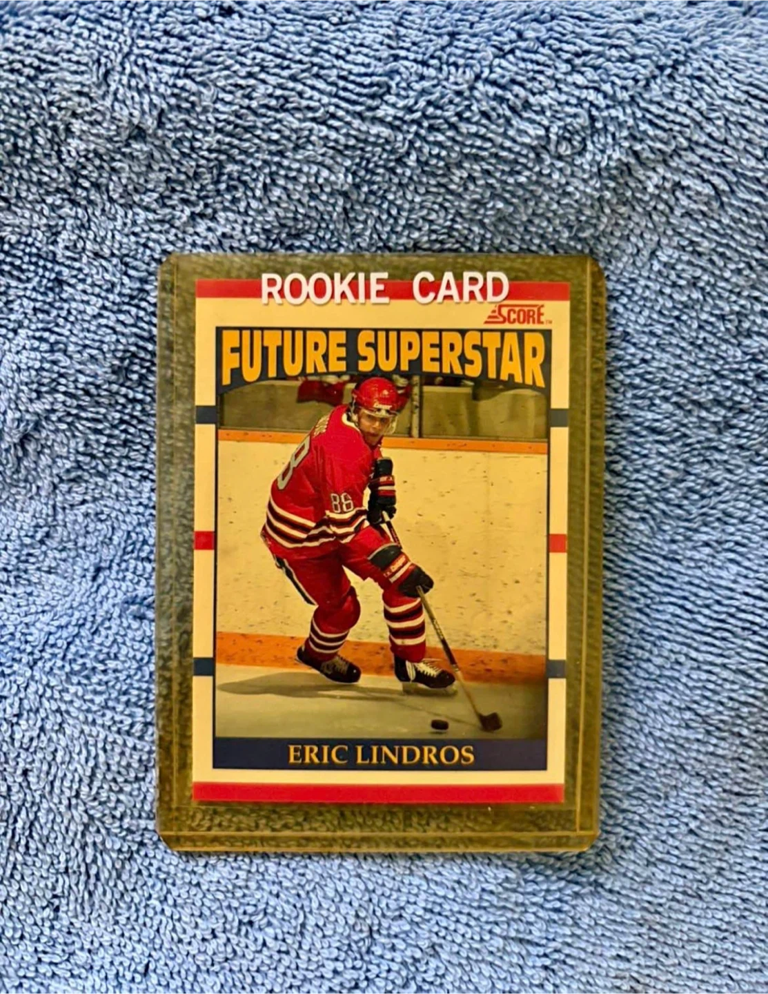 1990 Score Hockey Card Eric Lindros Future Superstar Rookie