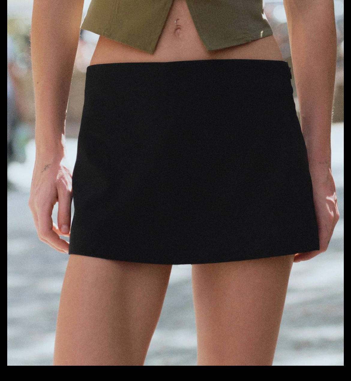 Black A-Line Mini Skirt - photo 3