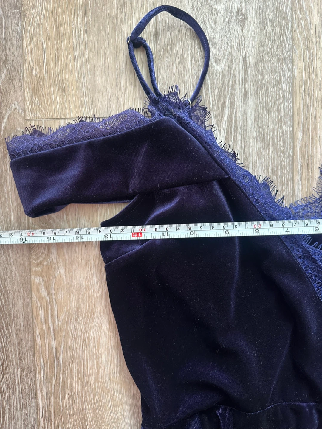 LULUS Navy Purple Velvet Off-Shoulder Dress M - photo 4