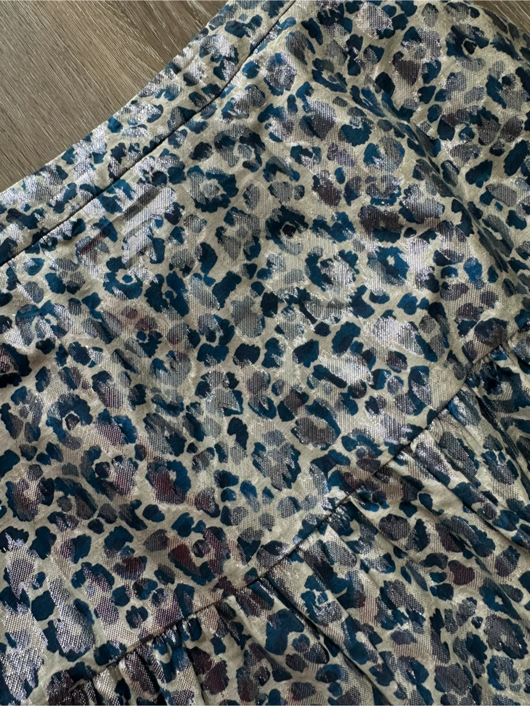 WHISTLES Metallic Leopard Print Tiered Midi Skirt - photo 3
