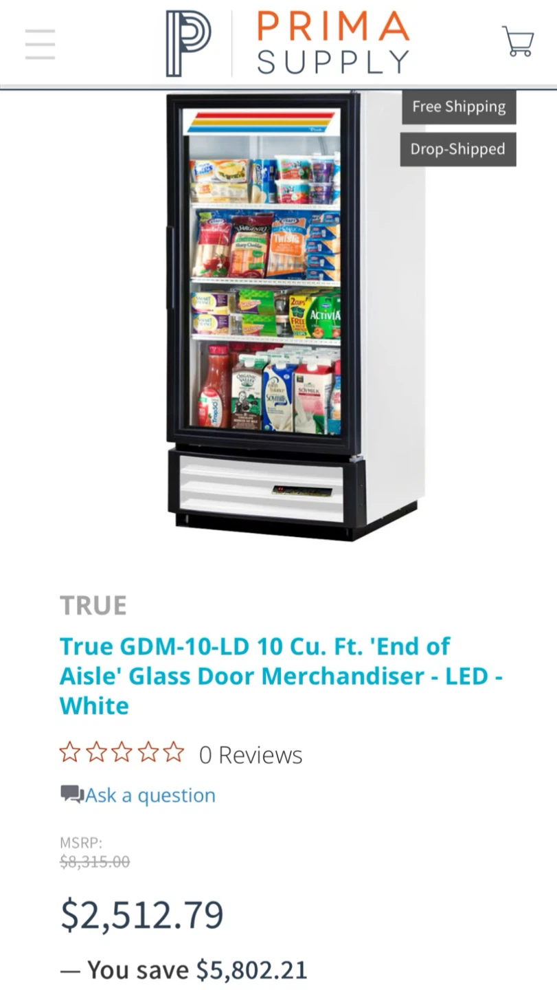 True Manufacturing Glass Door Merchandiser Fridge - photo 2