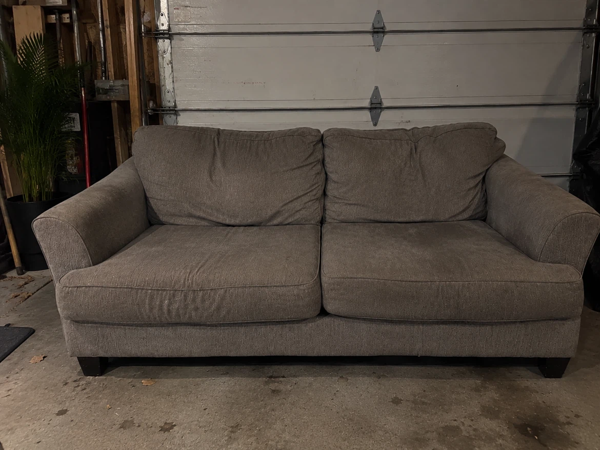 Grey Two-Seater Sofa
