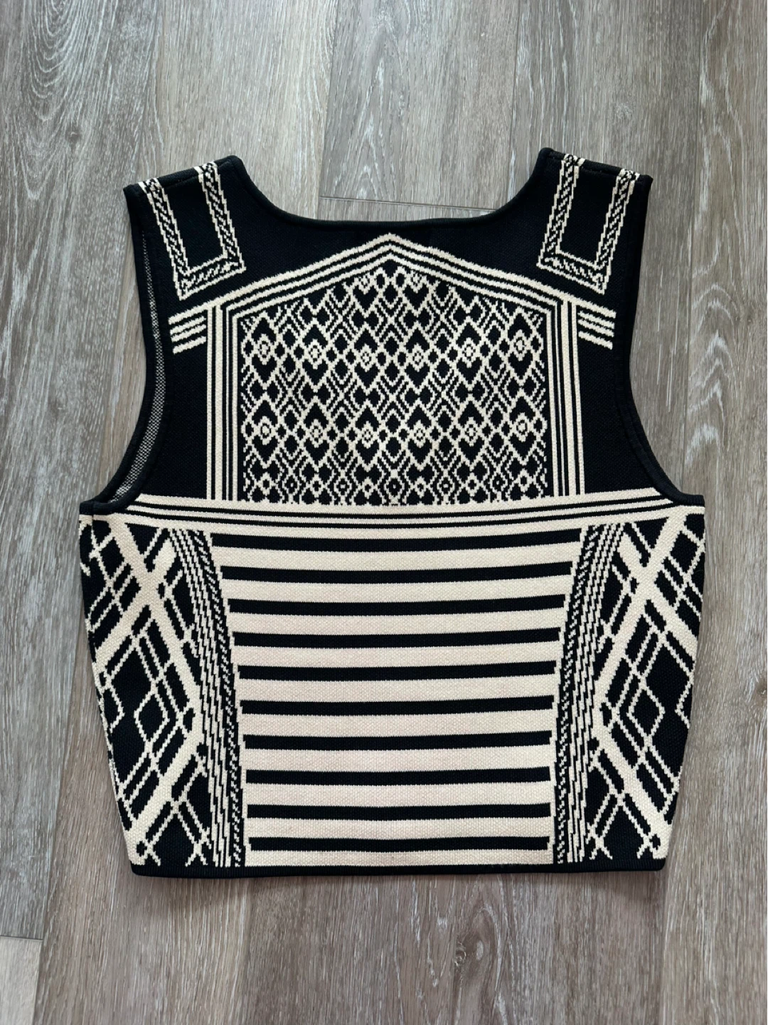 Jealous Tomato Geometric Knit Vest M - photo 2