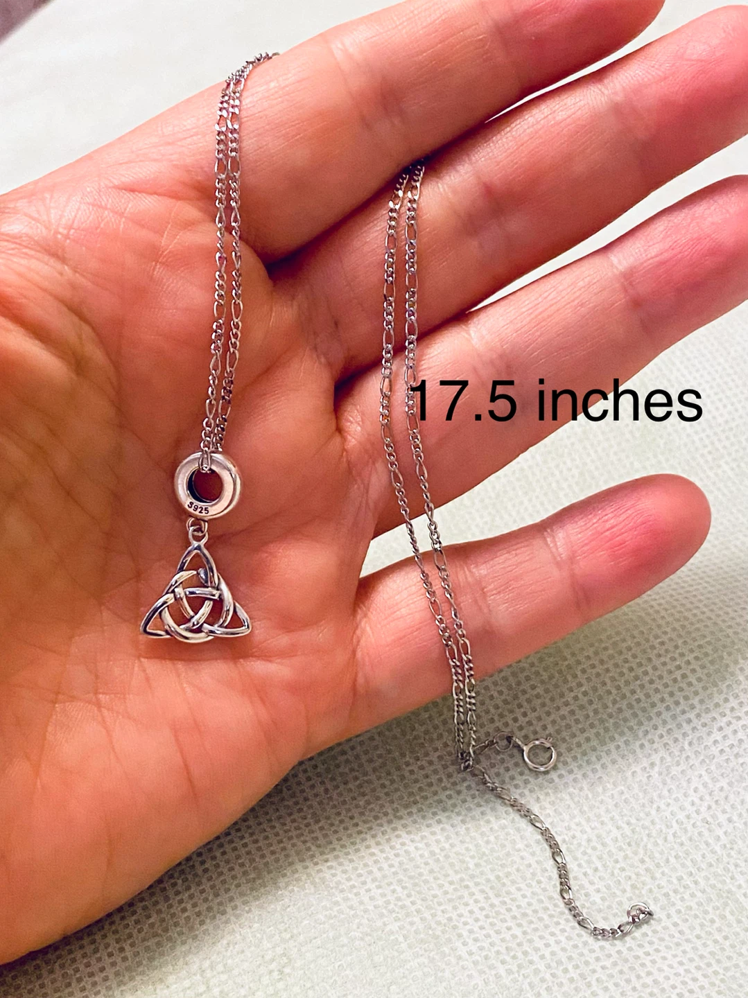 Celtic Snake Knot Sterling Silver 925 Necklace - photo 2