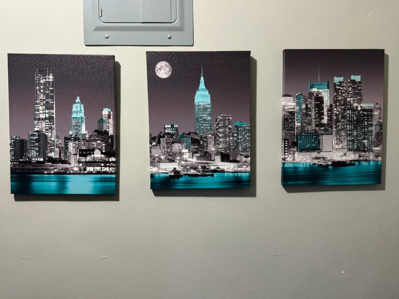 3 Piece New York City Skyline Canvas Wall Art - photo 2